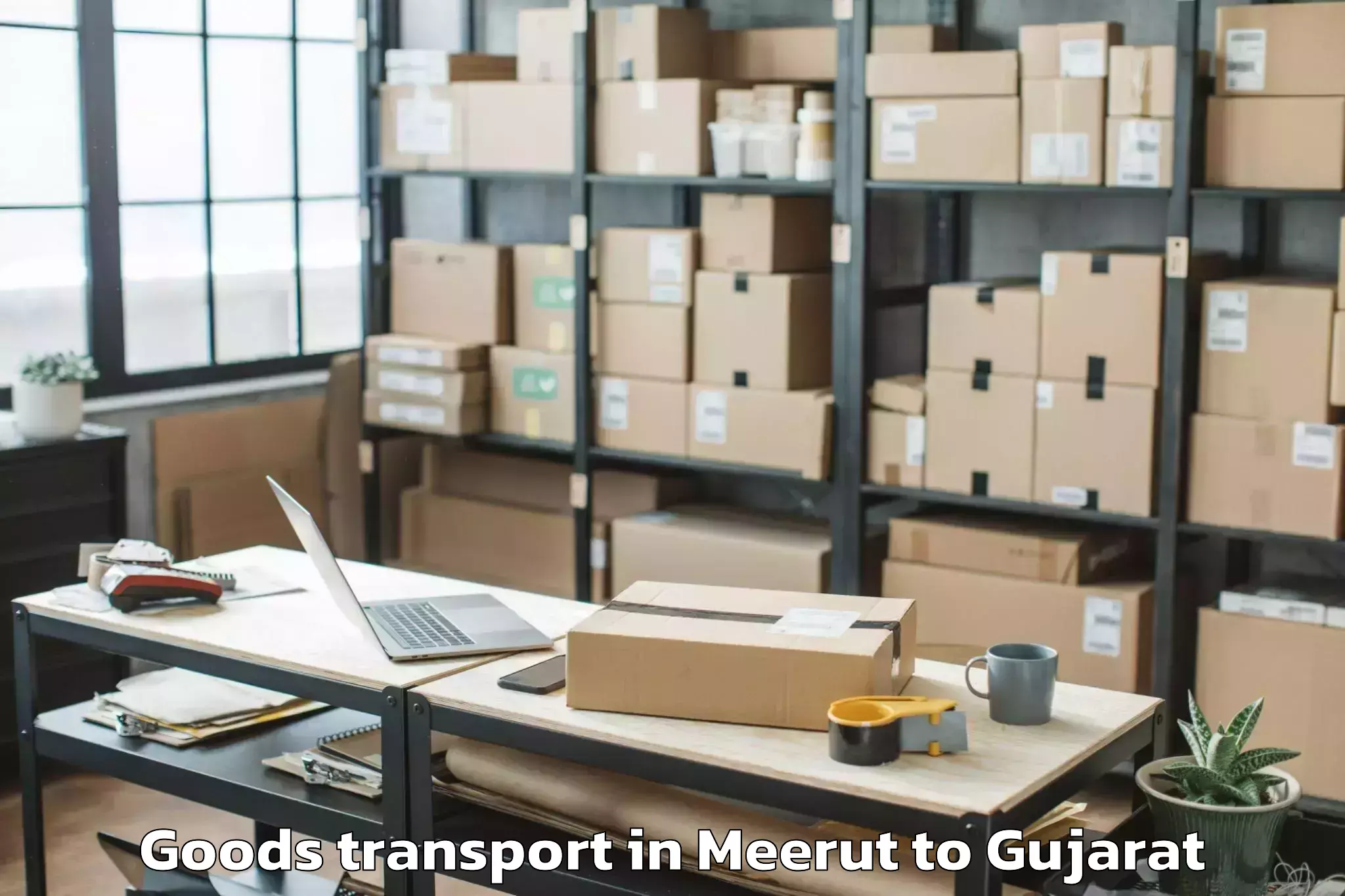 Hassle-Free Meerut to Lunawada Goods Transport